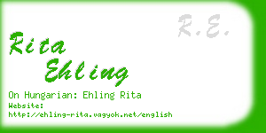 rita ehling business card